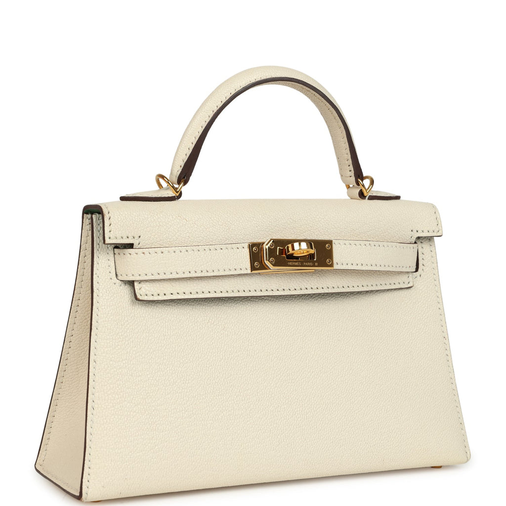 Hermes Special Order (HSS) Kelly Sellier 20 Nata Verso Chevre Mysore Gold Hardware