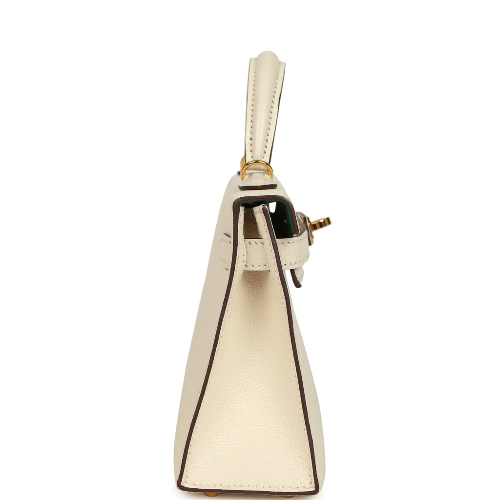 Hermes Special Order (HSS) Kelly Sellier 20 Nata Verso Chevre Mysore Gold Hardware