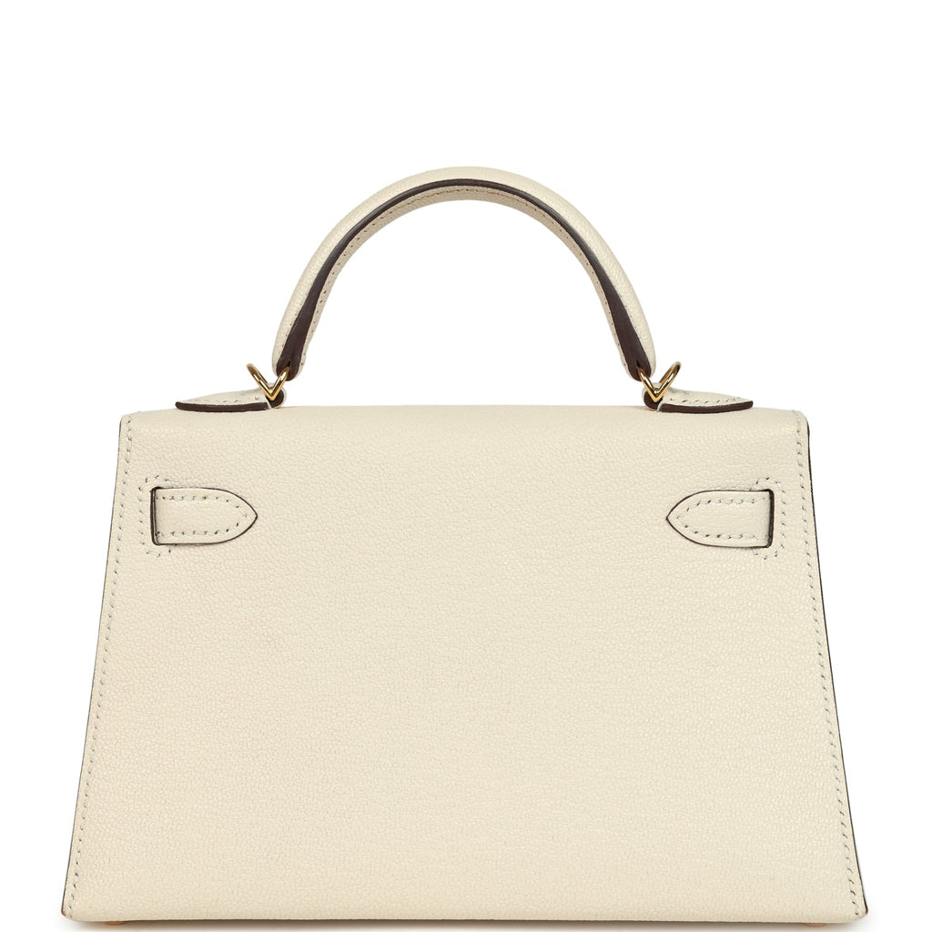Hermes Special Order (HSS) Kelly Sellier 20 Nata Verso Chevre Mysore Gold Hardware