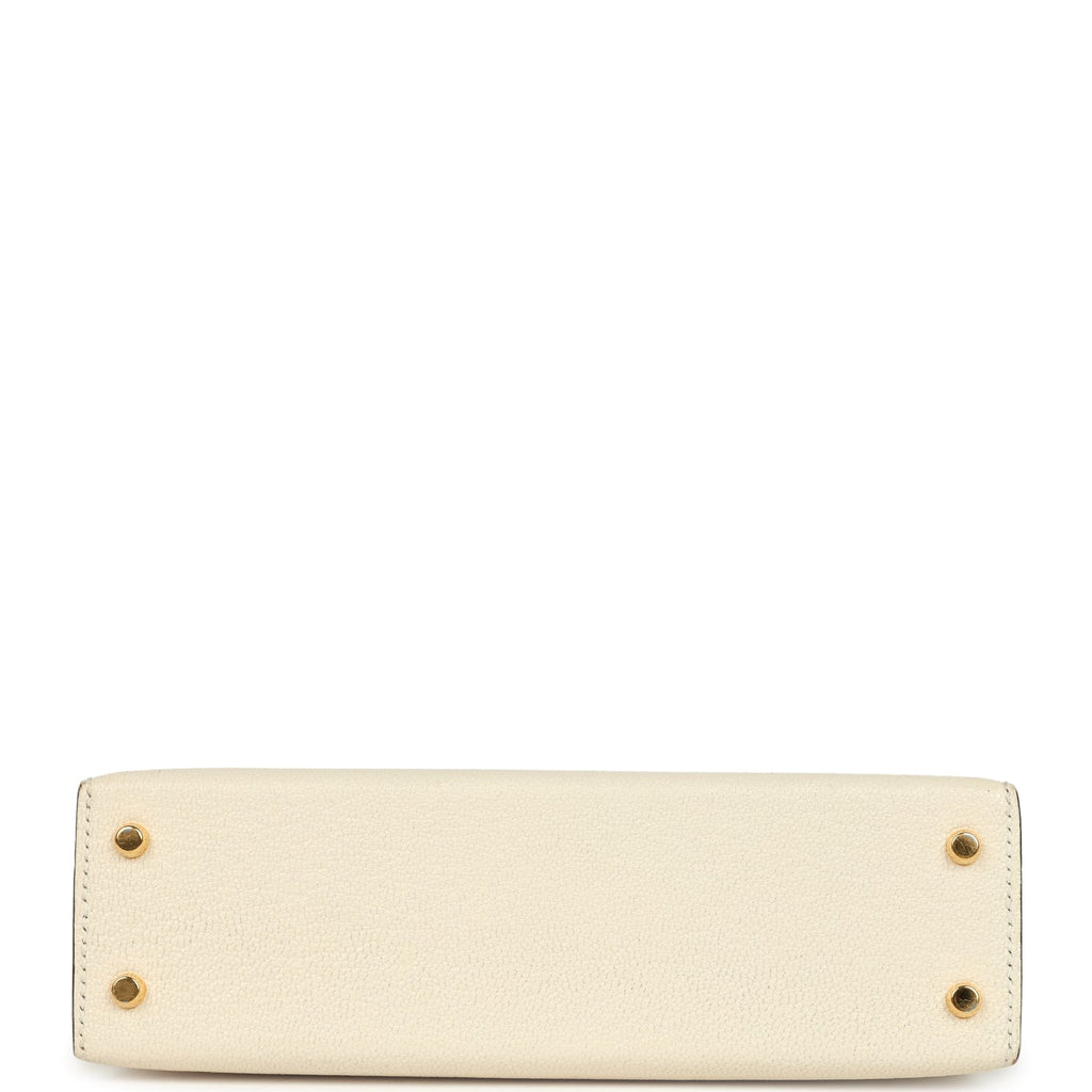 Hermes Special Order (HSS) Kelly Sellier 20 Nata Verso Chevre Mysore Gold Hardware
