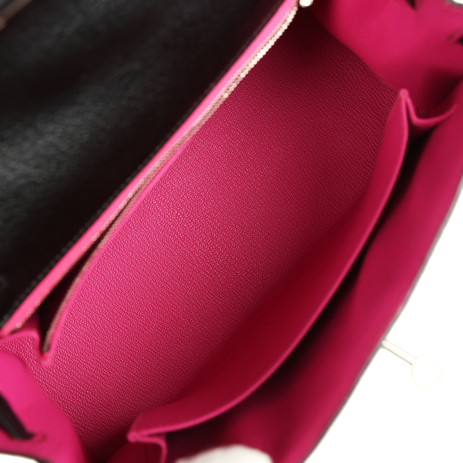 Pre-owned Hermes Special Order (HSS) Kelly Sellier 25 Black Verso Chevre Mysore Brushed Palladium Hardware Payment 2 of 2