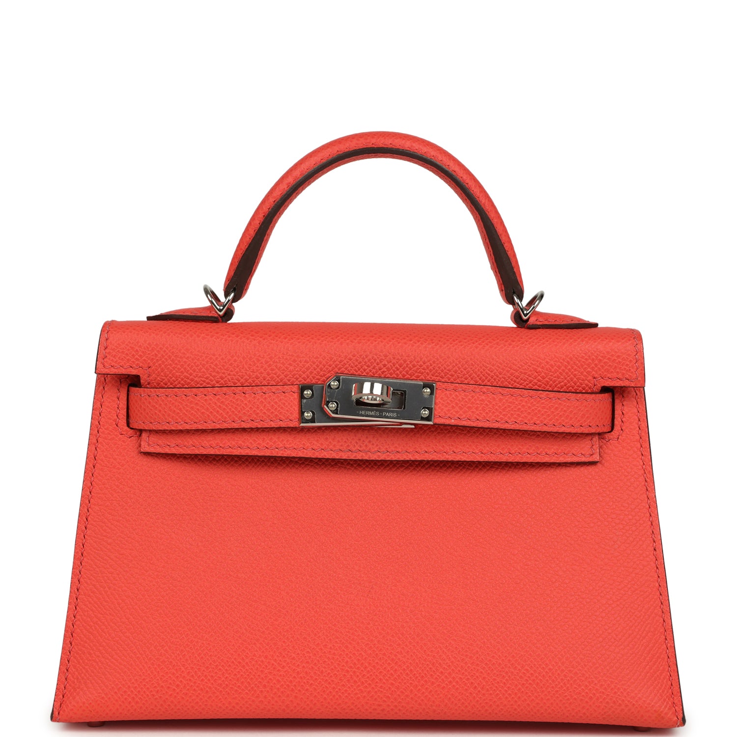 New Hermes Kelly Sellier 20 Rose Texas Epsom Palladium Hardware