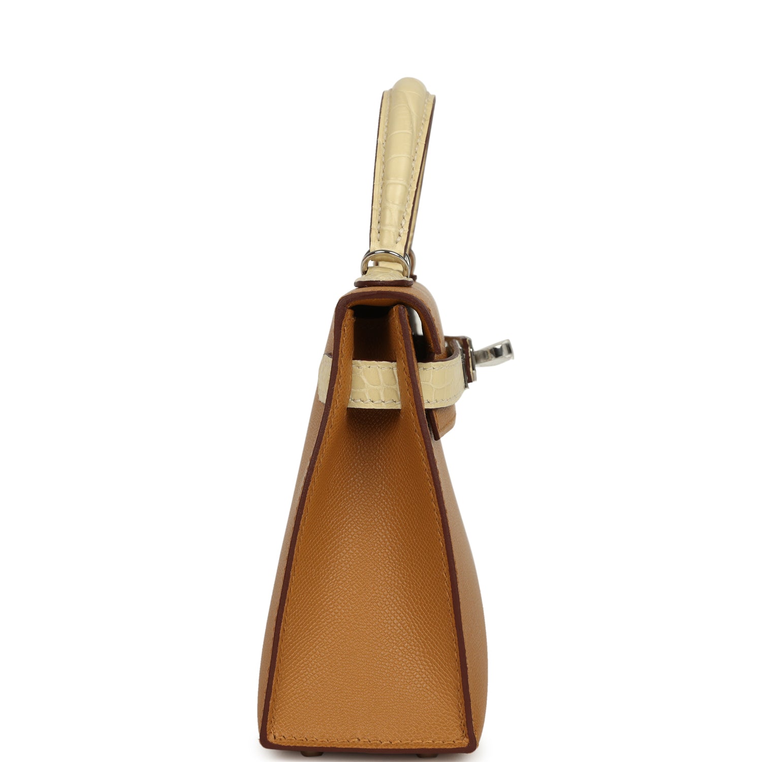 Hermes Kelly Sellier 20 Sesame Madame and Vanille Matte Alligator Touch Palladium Hardware