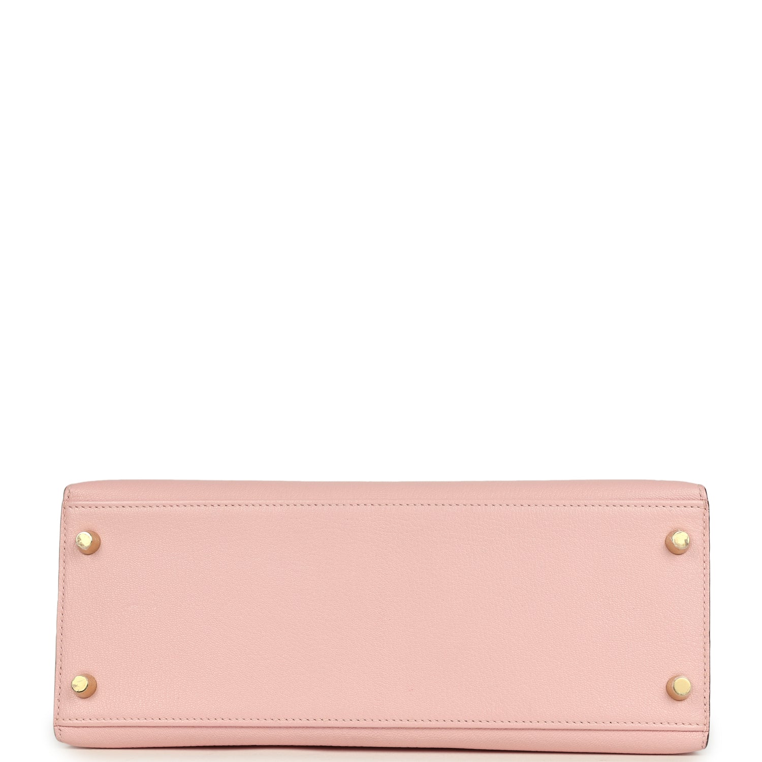 Pre-owned Hermes Special Order (HSS) Kelly Sellier 28 Rose Sakura and Etoupe Chevre Gold Hardware