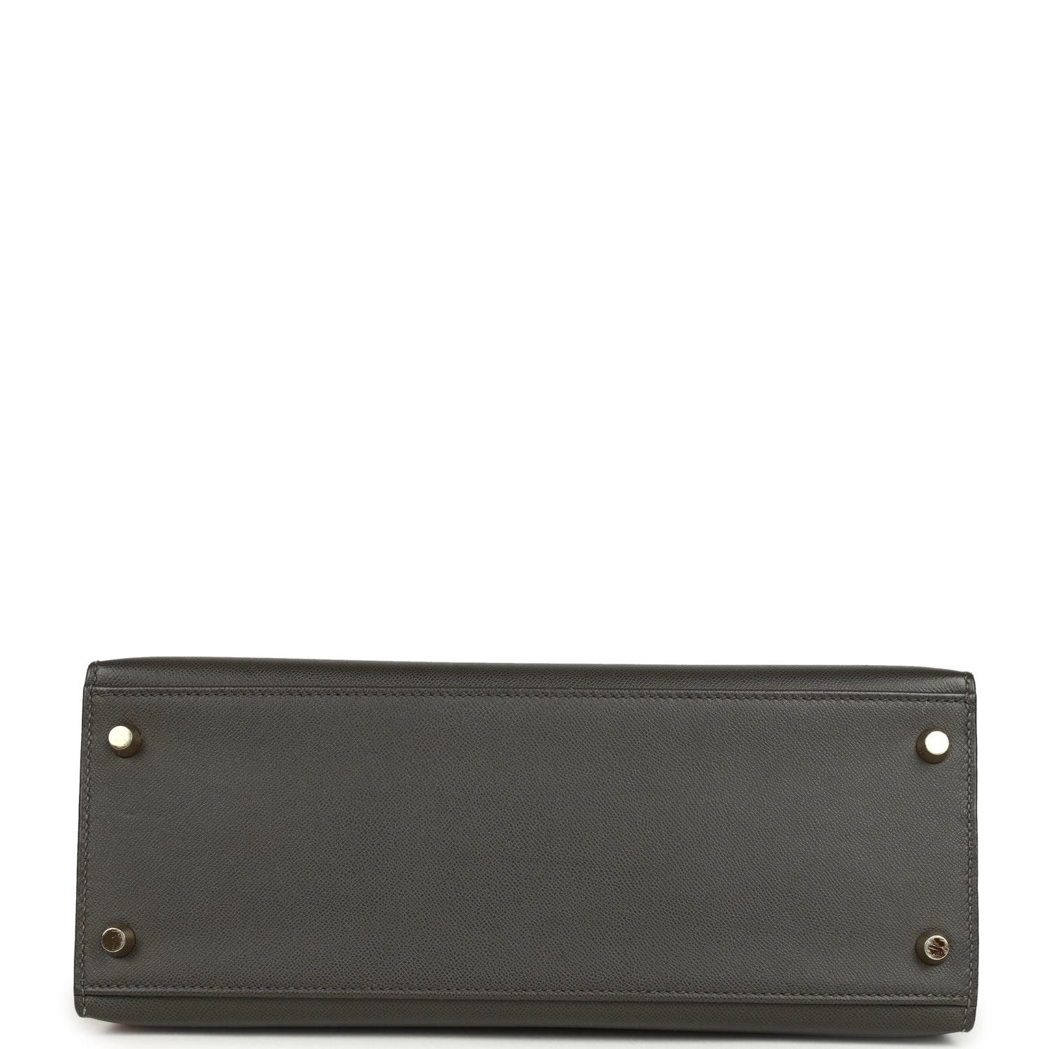 Pre-owned Hermes Kelly Sellier 28 Graphite Madame Gold Hardware