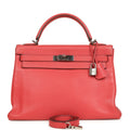 Pre-owned Hermes Kelly Retourne 32 Bougainvillea Clemence Gold Hardware