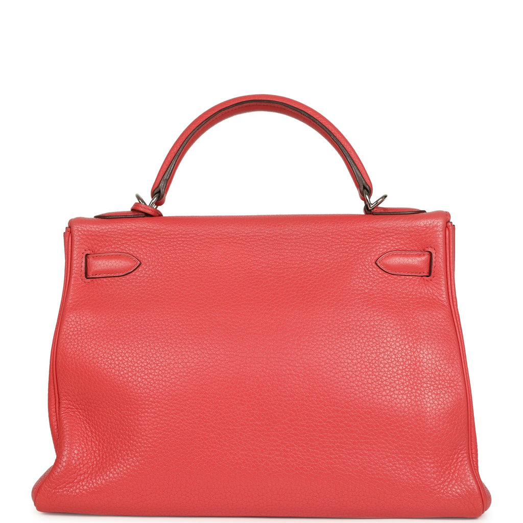 Pre-owned Hermes Kelly Retourne 32 Bougainvillea Clemence Gold Hardware