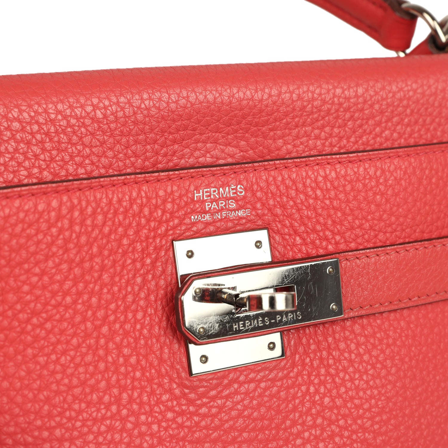 Pre-owned Hermes Kelly Retourne 32 Bougainvillea Clemence Gold Hardware
