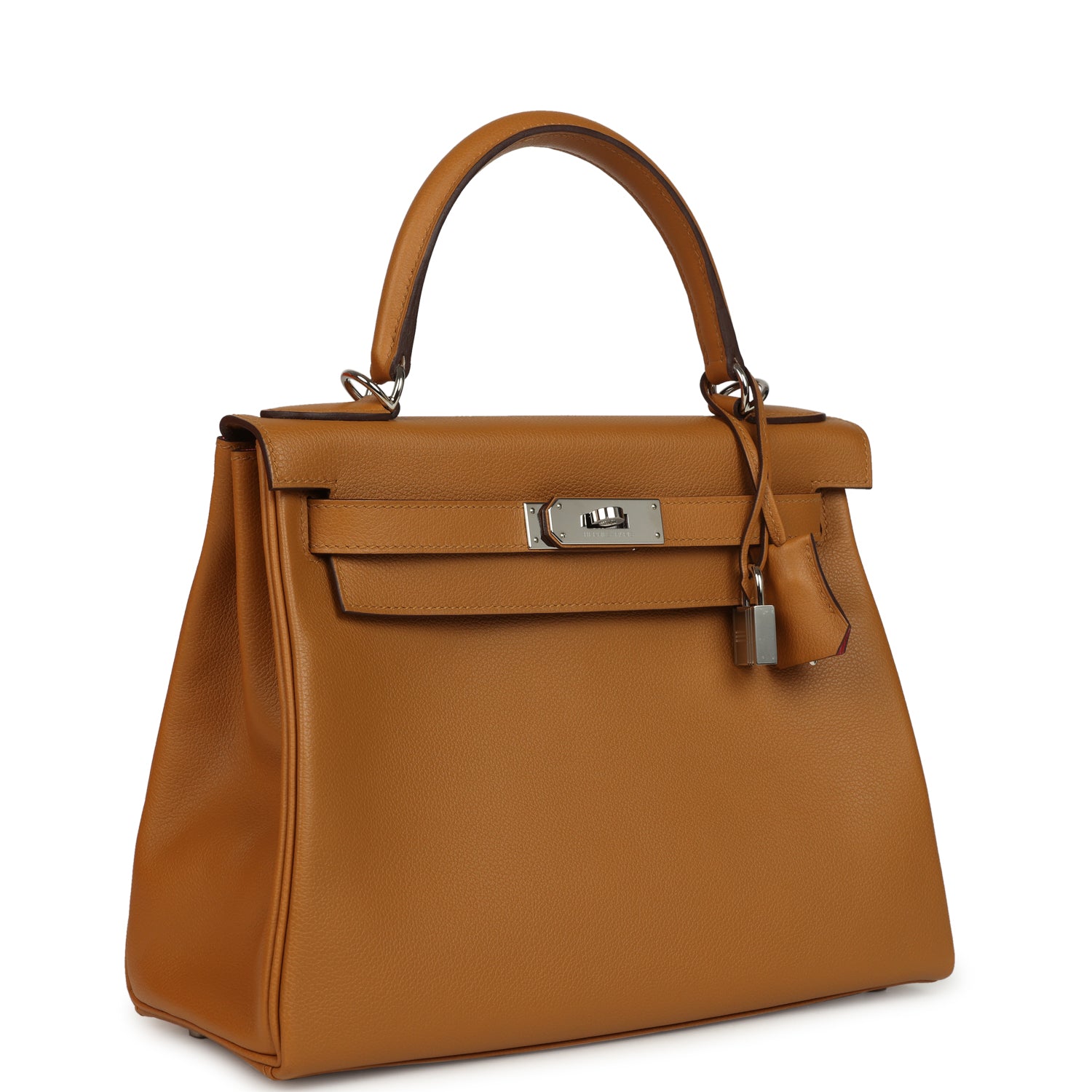 Hermes Kelly Retourne 28 Caramel Verso Evercolor Palladium Hardware