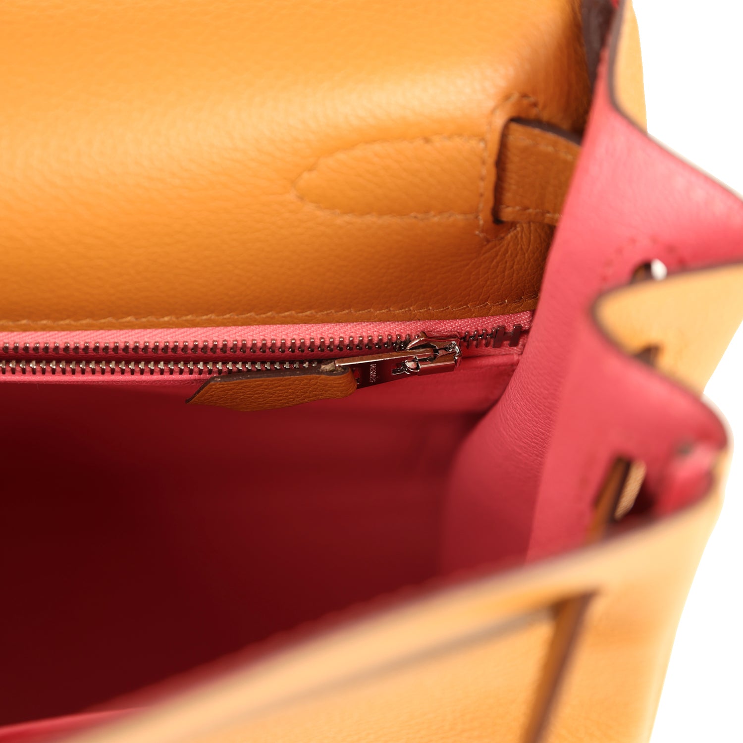Hermes Kelly Retourne 28 Caramel Verso Evercolor Palladium Hardware