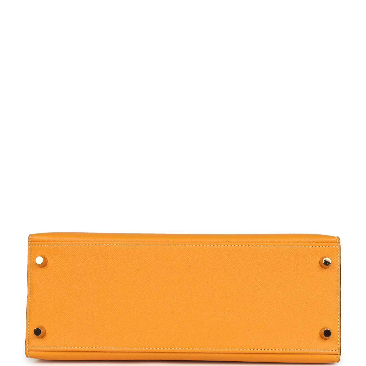 Pre-owned Hermes Special Order (HSS) Kelly Sellier 28 Jaune Ambre and Etoupe Epsom Brushed Gold Hardware