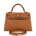 Hermes Kelly Sellier 20 Gold Epsom Gold Hardware