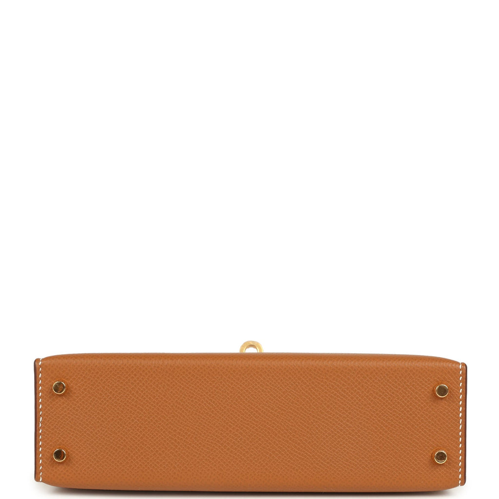 Hermes Kelly Sellier 20 Gold Epsom Gold Hardware