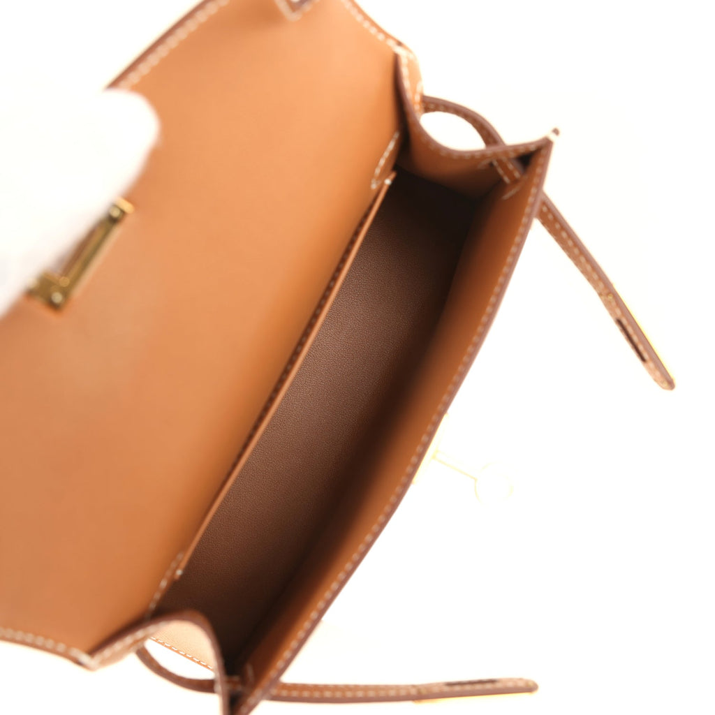 Hermes Kelly Sellier 20 Gold Epsom Gold Hardware