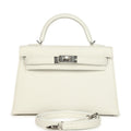 Hermes Kelly Sellier 20 New White Epsom Palladium Hardware