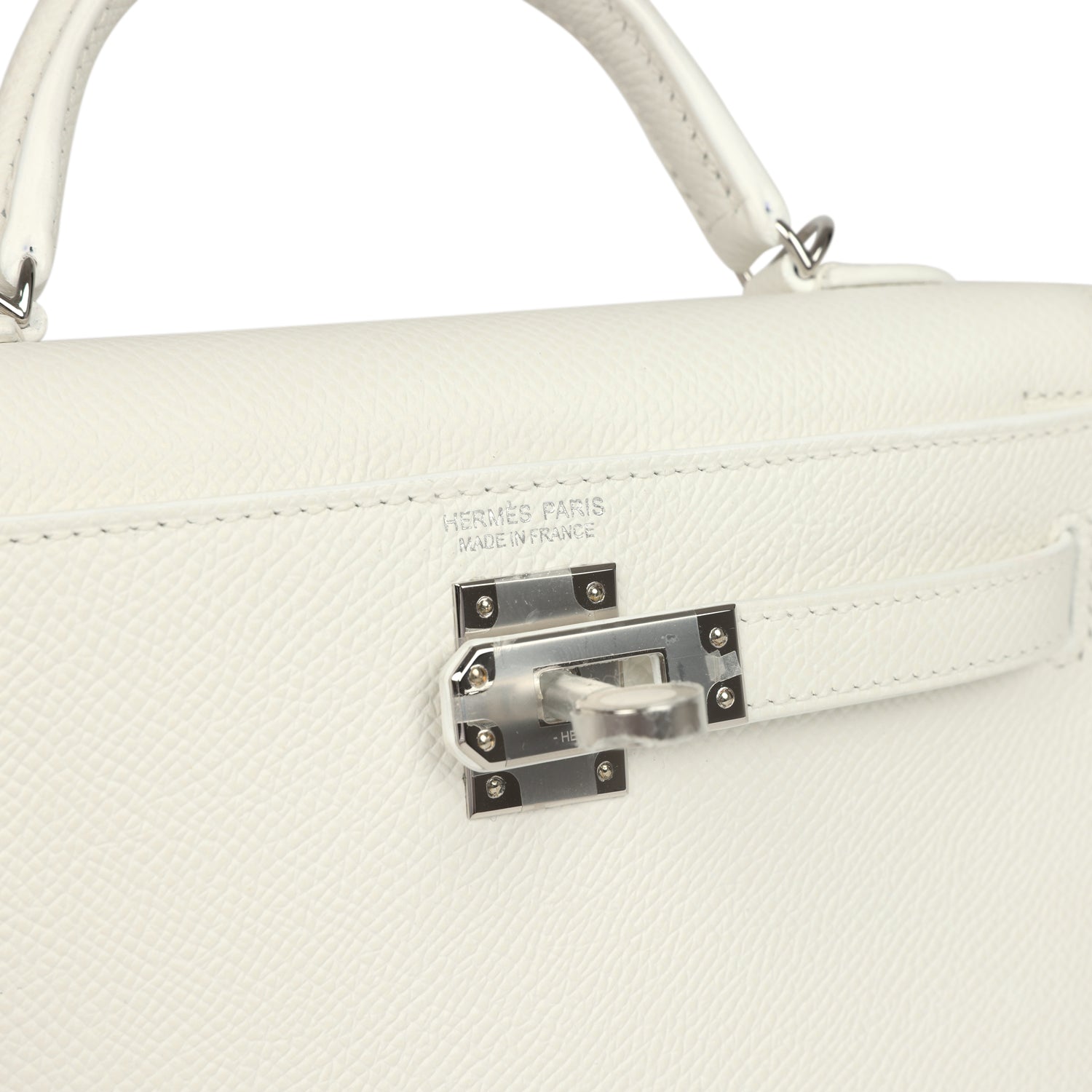 Hermes Kelly Sellier 20 New White Epsom Palladium Hardware