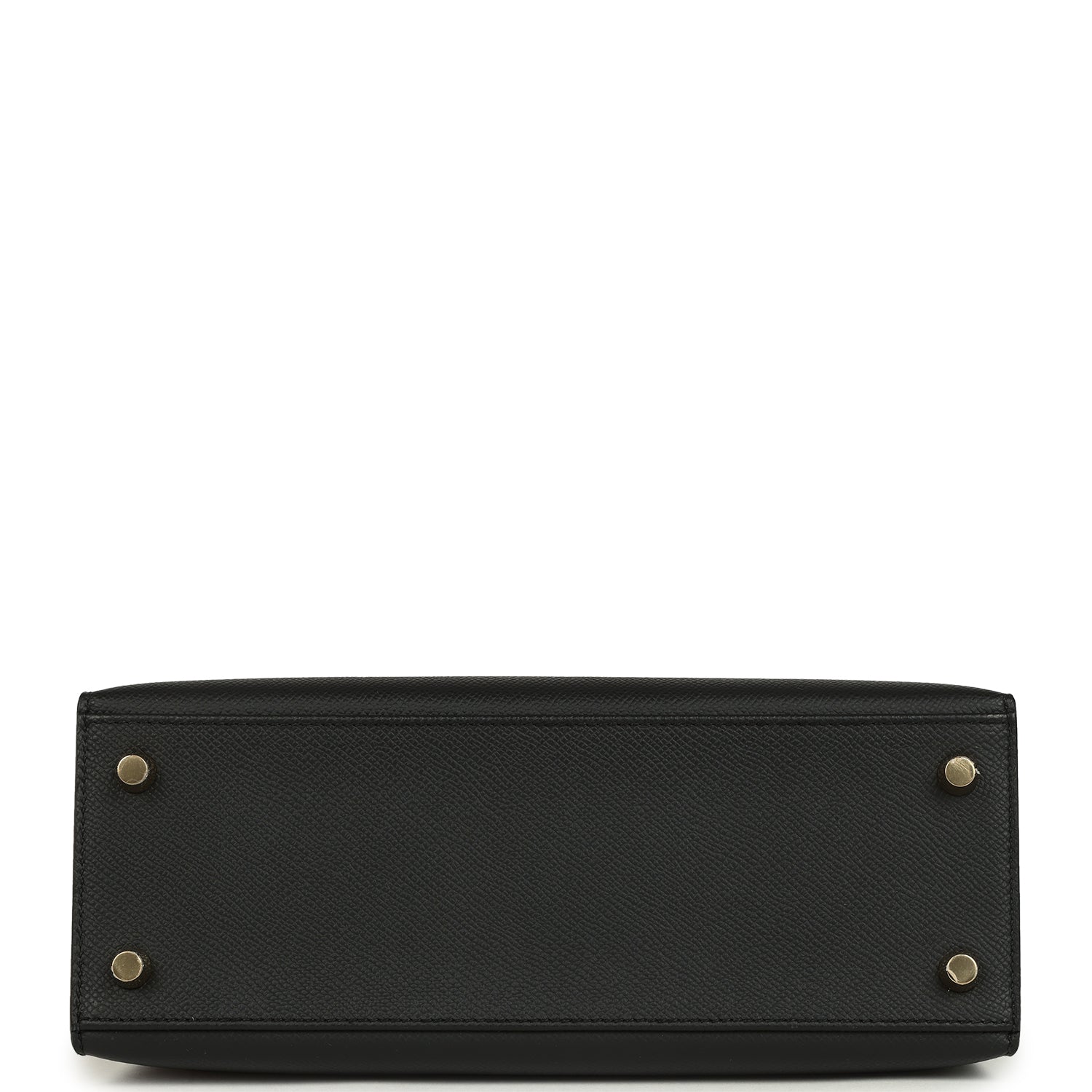 Hermes Kelly Sellier 25 Black Epsom Gold Hardware