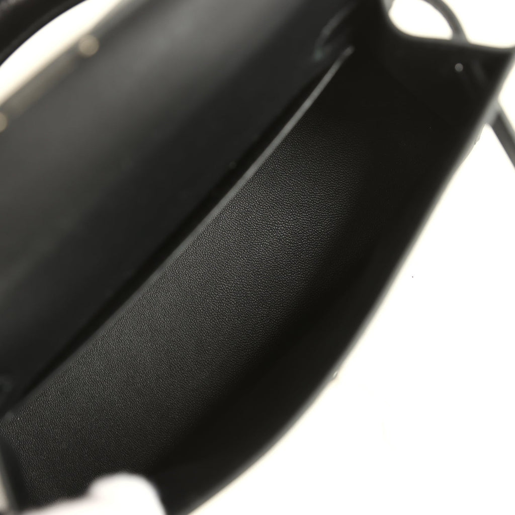 Hermes Kelly Sellier 20 Black Box Palladium Hardware