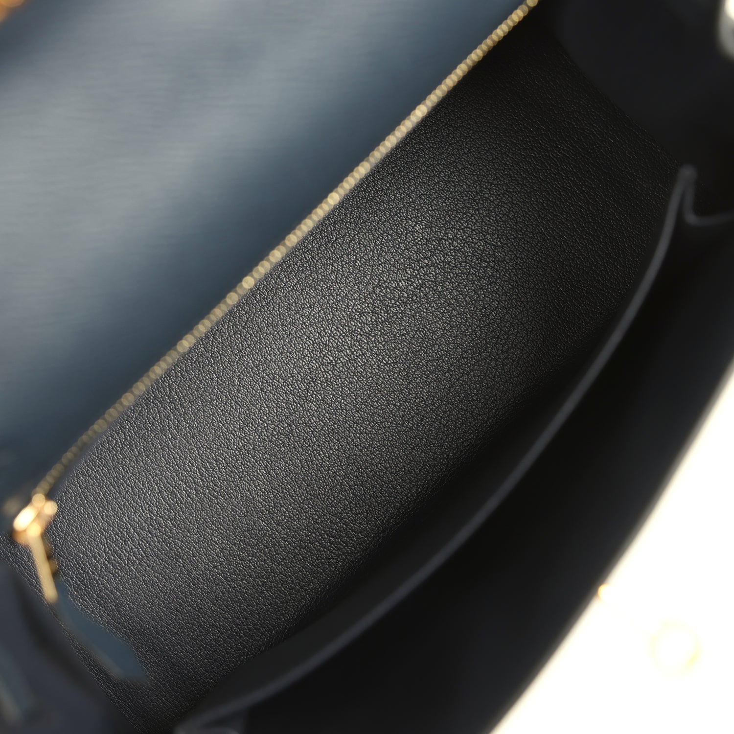Hermes Kelly Sellier 25 Bleu Indigo Epsom Gold Hardware