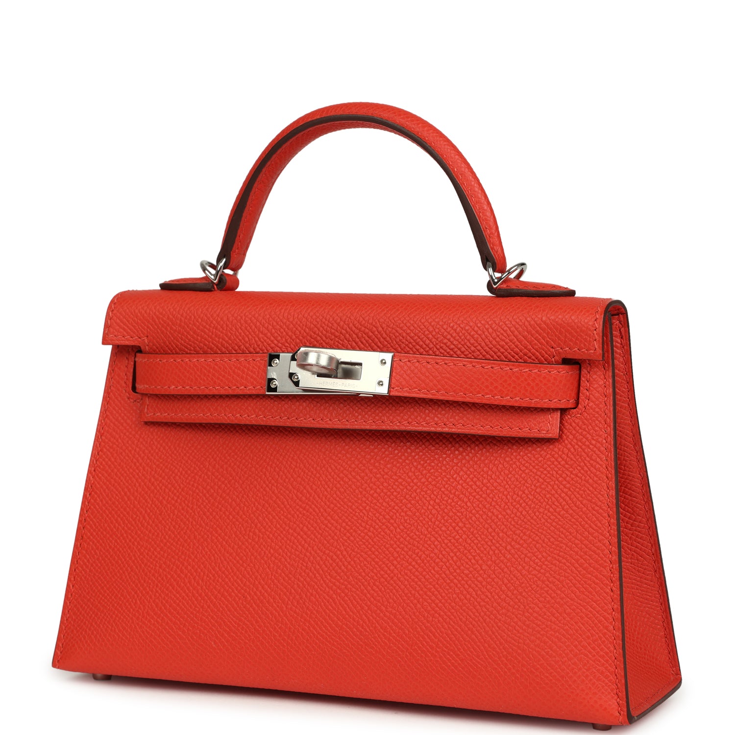 Hermes Kelly Sellier  20 Capucine Epsom Palladium Hardware