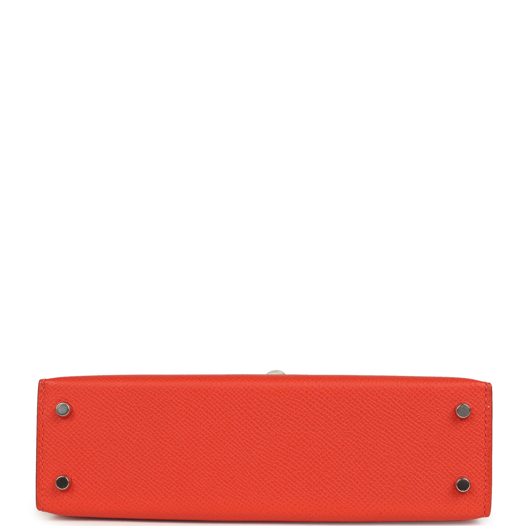 Hermes Kelly Sellier  20 Capucine Epsom Palladium Hardware