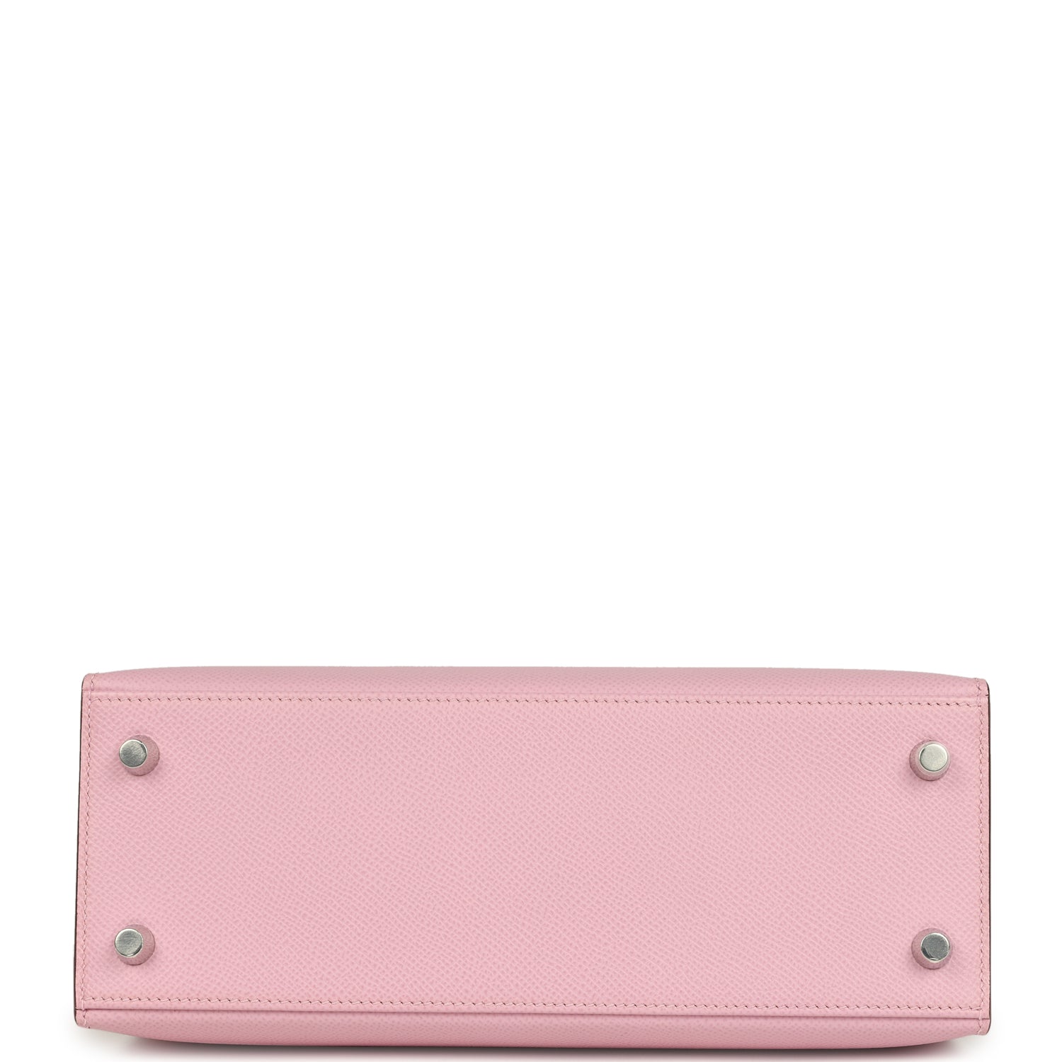 Pre-owned Hermes Kelly Sellier 25 Mauve Sylvestre Epsom Palladium Hardware