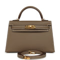 Hermes Kelly Sellier 20 Etoupe Epsom Gold Hardware