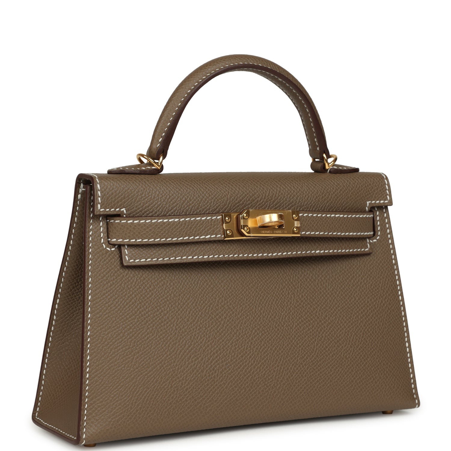 Hermes Kelly Sellier 20 Etoupe Epsom Gold Hardware