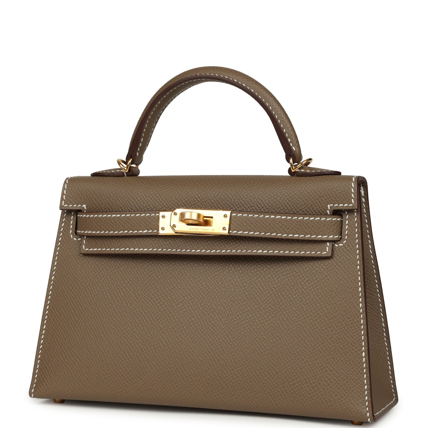 Hermes Kelly Sellier 20 Etoupe Epsom Gold Hardware