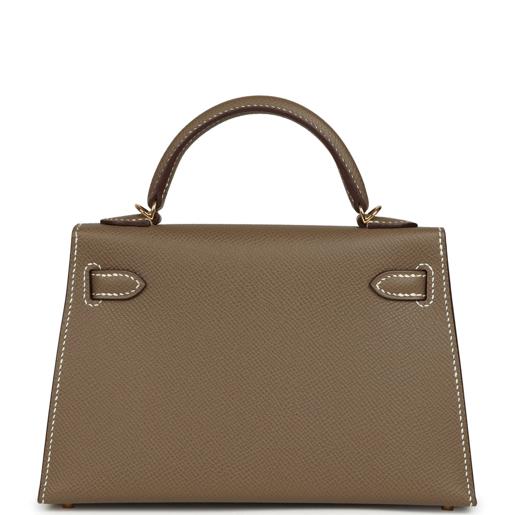 Hermes Kelly Sellier 20 Etoupe Epsom Gold Hardware