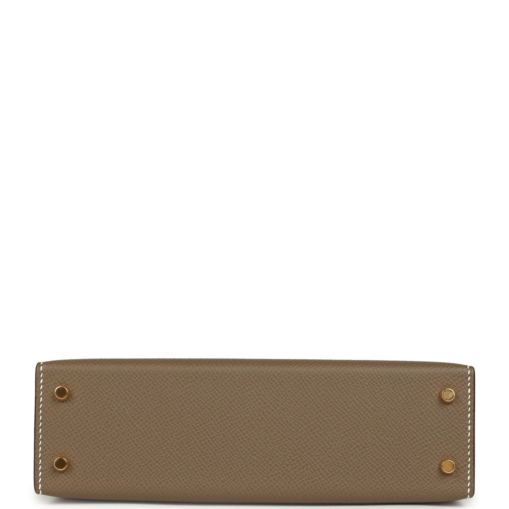 Hermes Kelly Sellier 20 Etoupe Epsom Gold Hardware