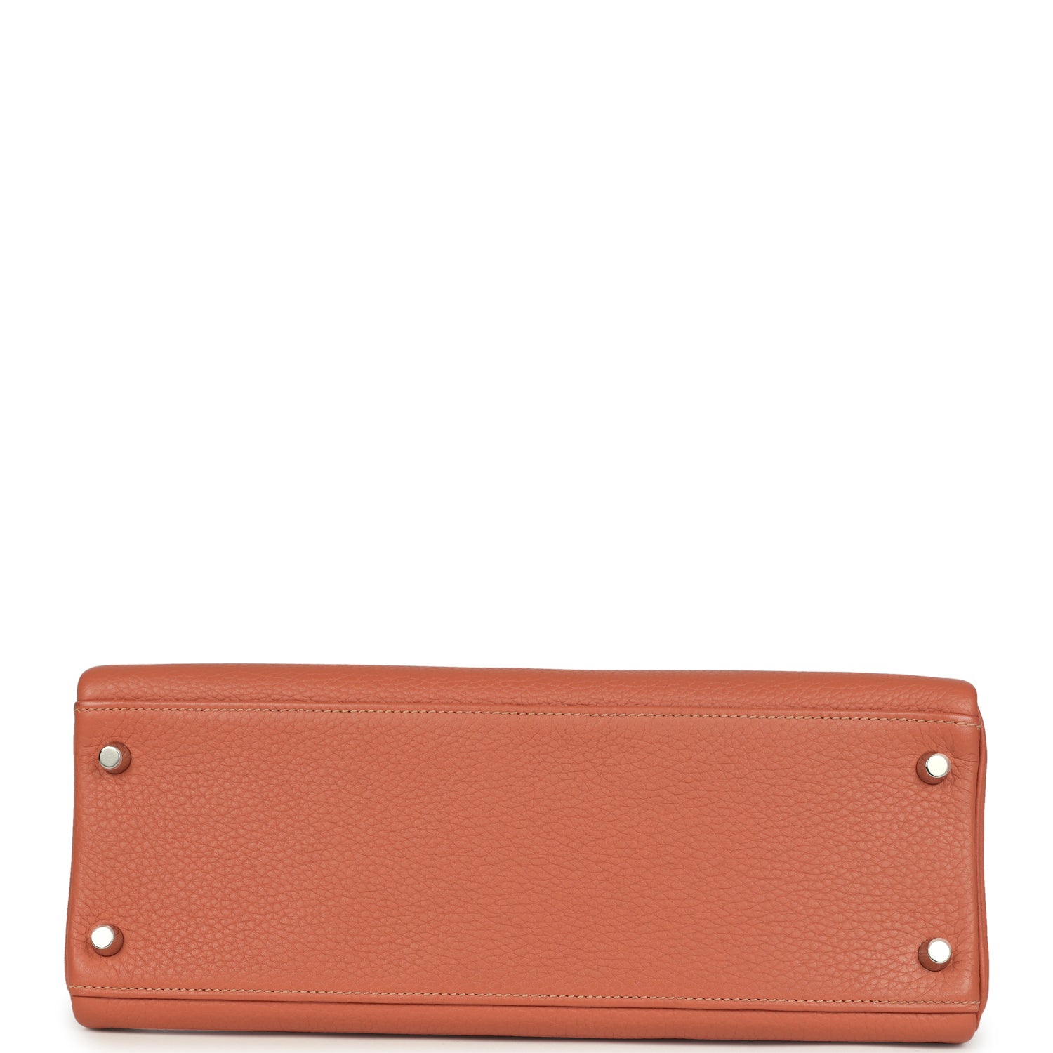 Pre-owned Hermes Kelly Retourne 32 Rose Tea Clemence Palladium Hardware