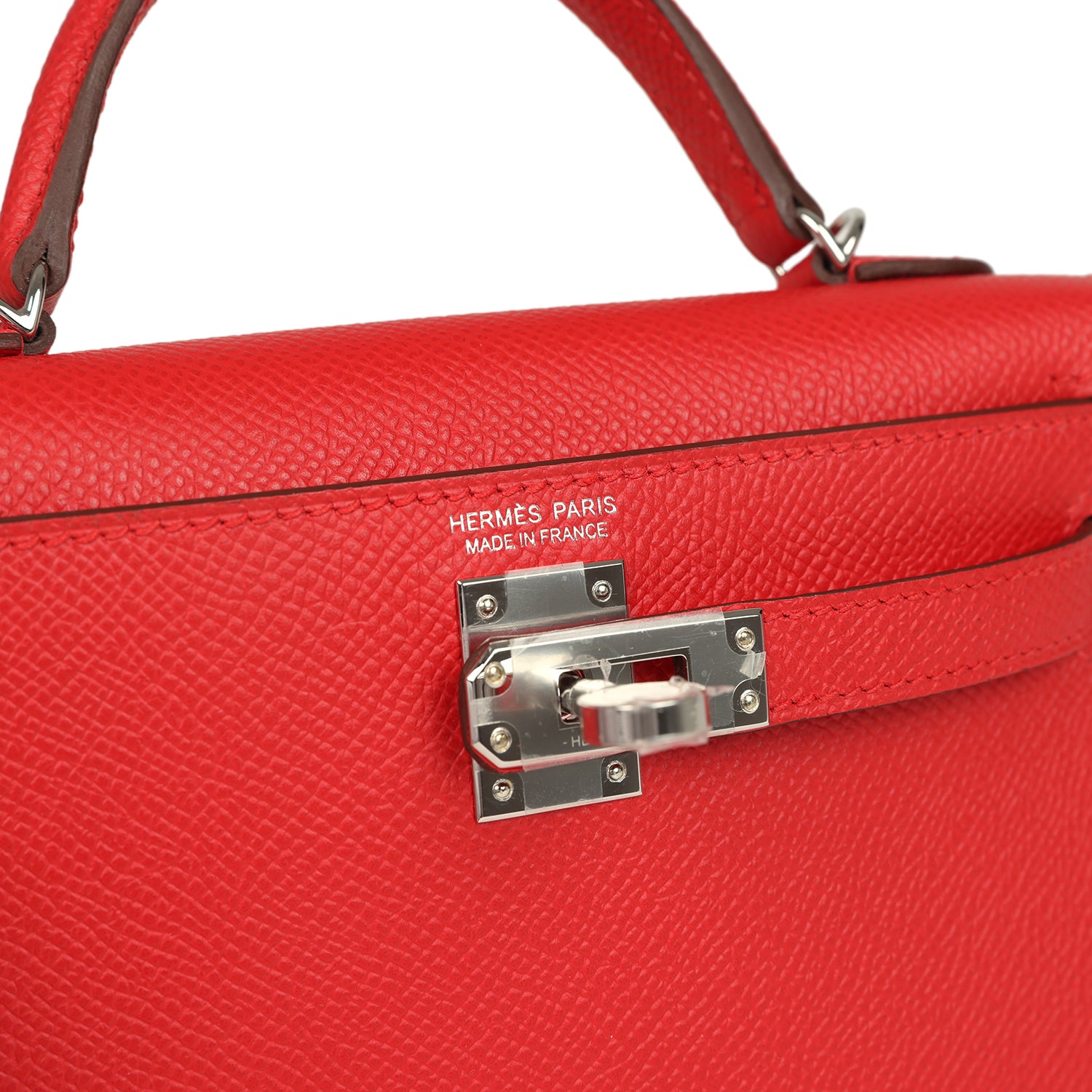 Hermes Kelly Sellier 20 Rouge de Coeur Epsom Palladium Hardware