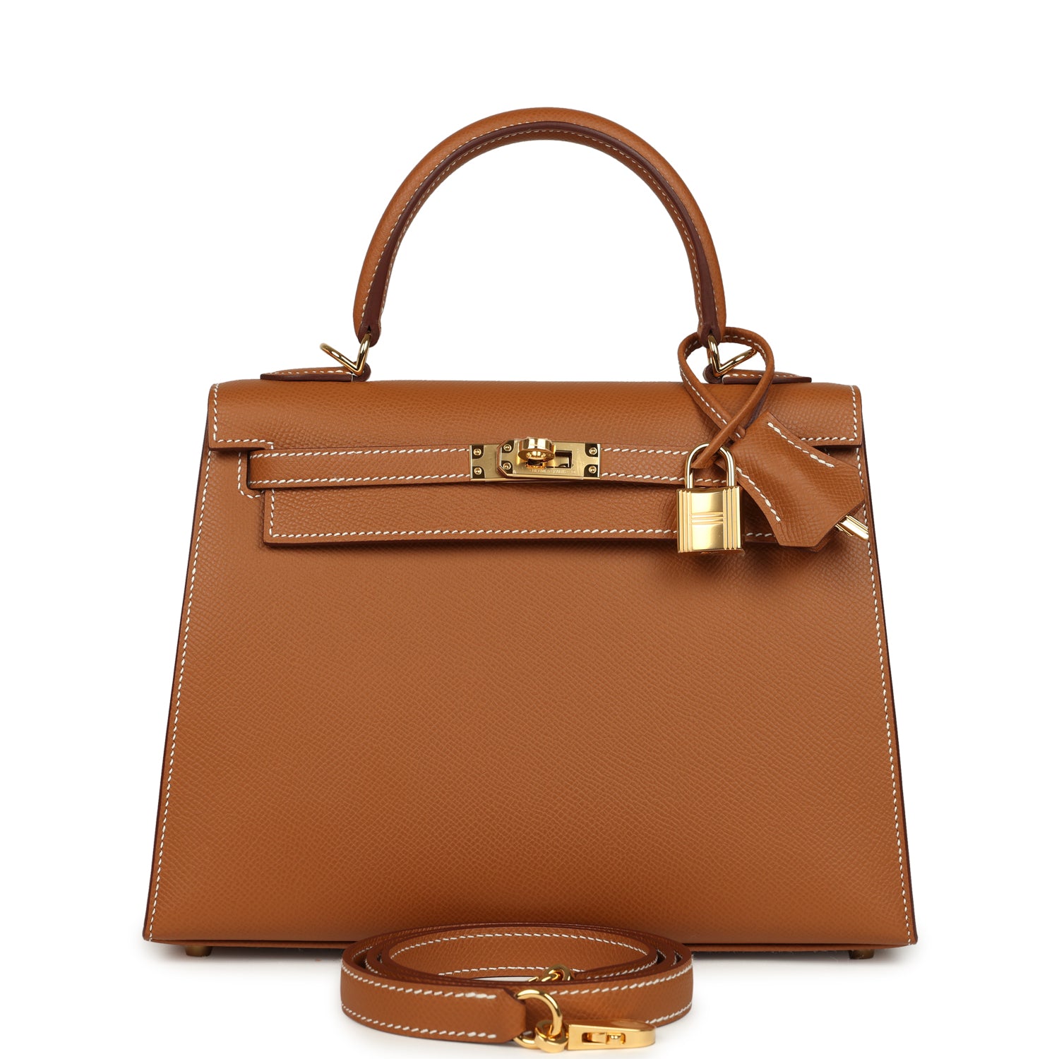 Hermes Kelly Sellier 25 Gold Epsom Gold Hardware