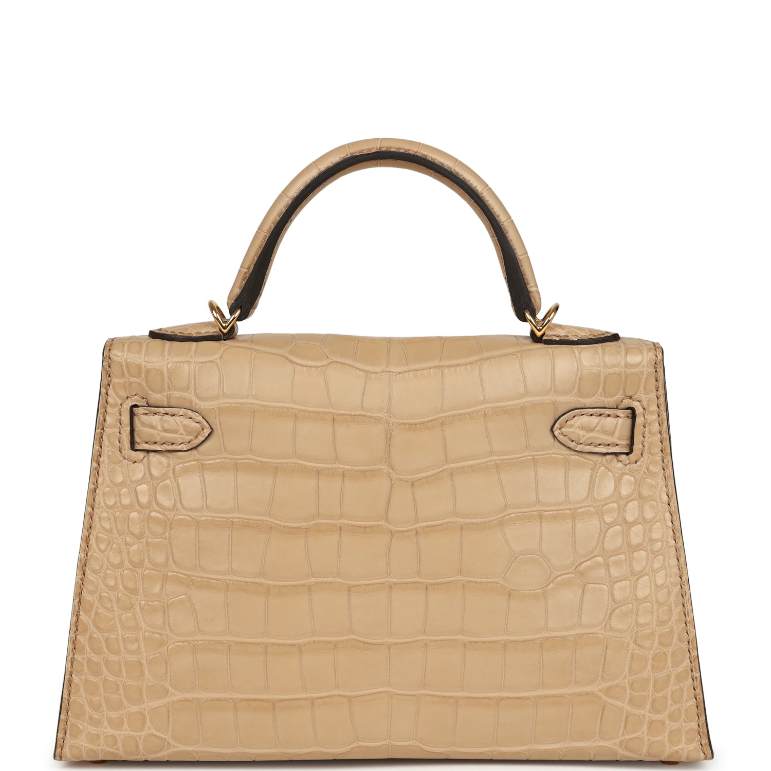Hermes Kelly Sellier 20 Chai Matte Alligator Gold Hardware