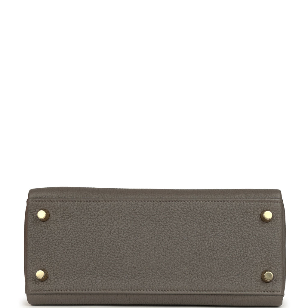 Hermes Kelly Retourne 25 Etain Togo Gold Hardware
