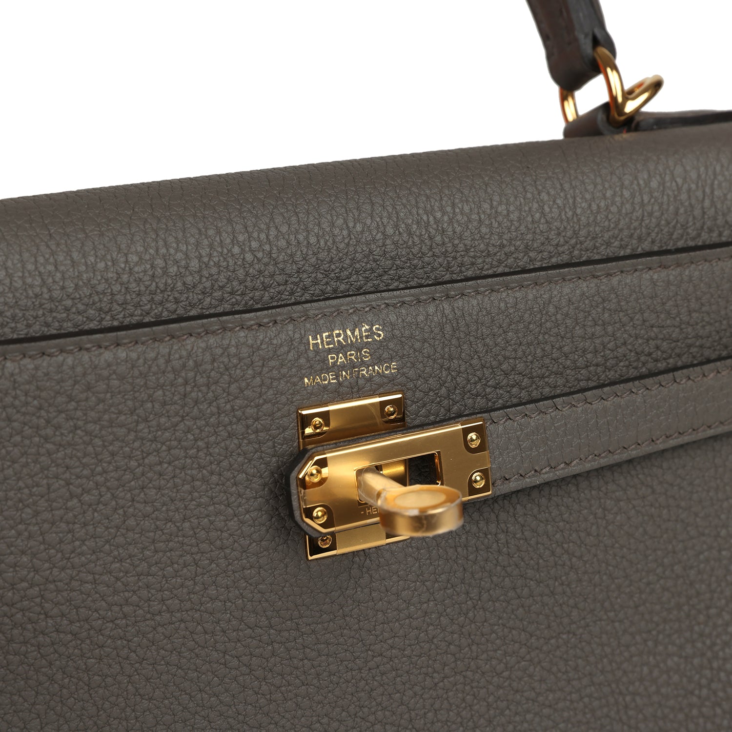 Hermes Kelly Retourne 25 Etain Togo Gold Hardware