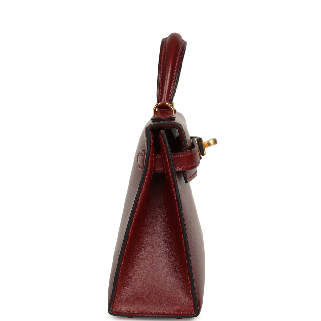 Hermes Kelly Sellier 20 Rouge H Box Gold Hardware