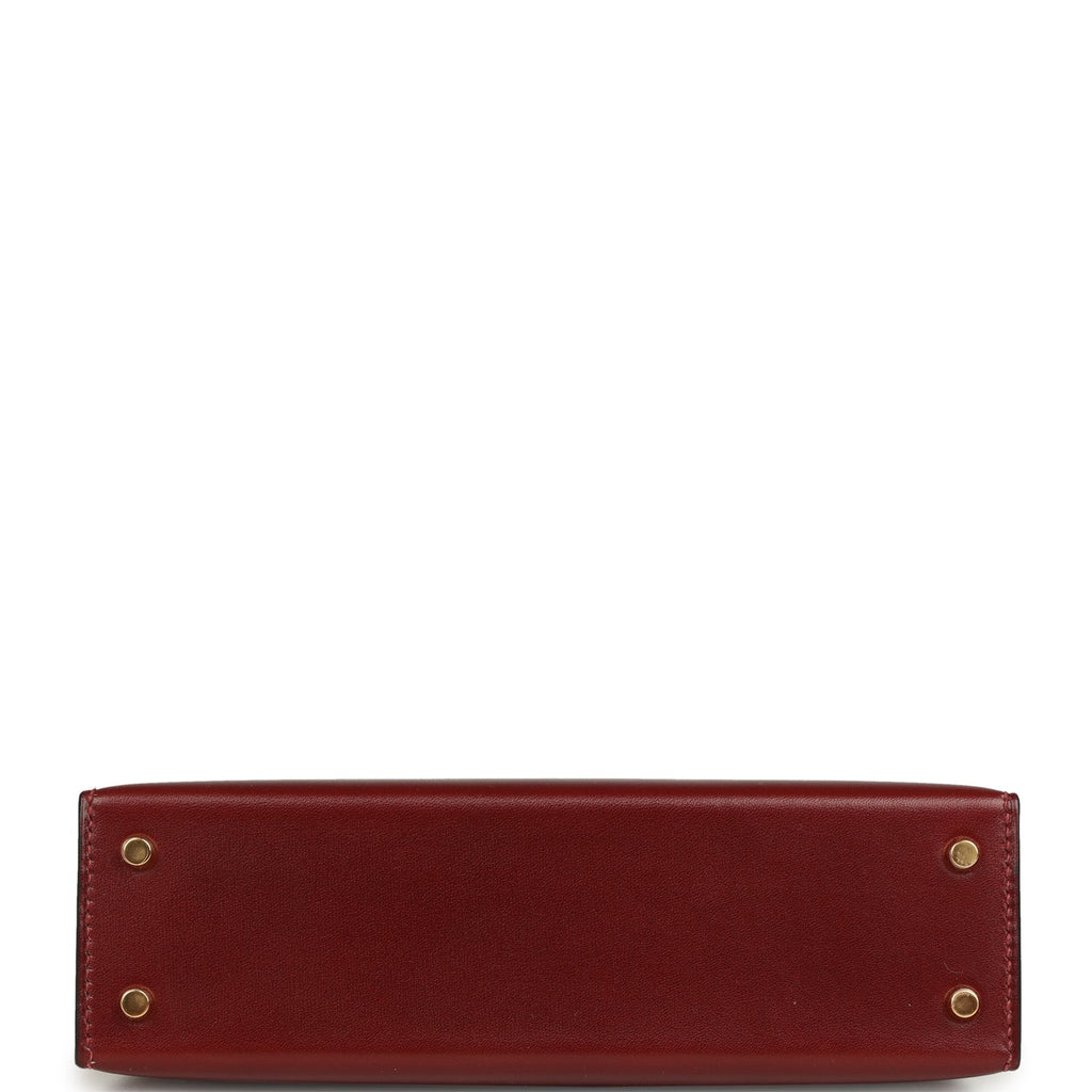 Hermes Kelly Sellier 20 Rouge H Box Gold Hardware