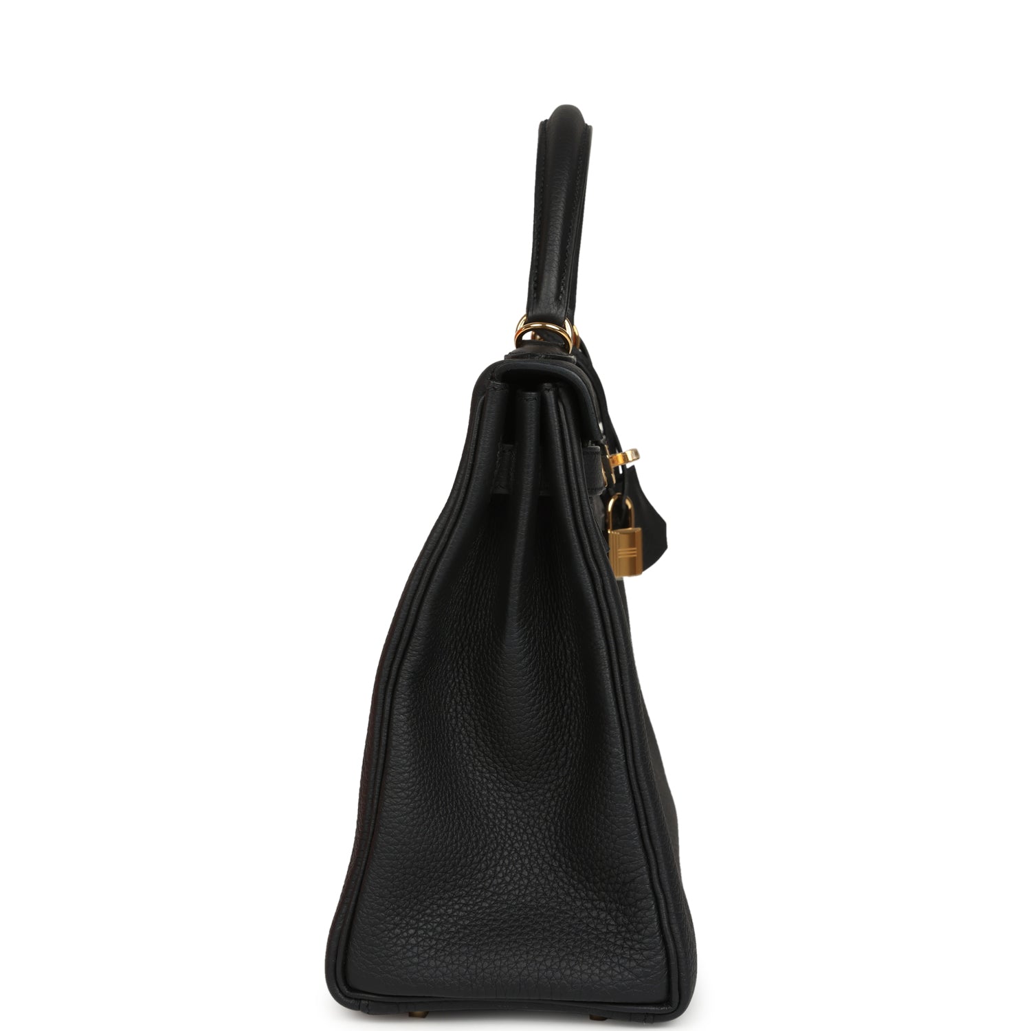 Hermes Kelly Retourne 32 Black Togo Gold Hardware