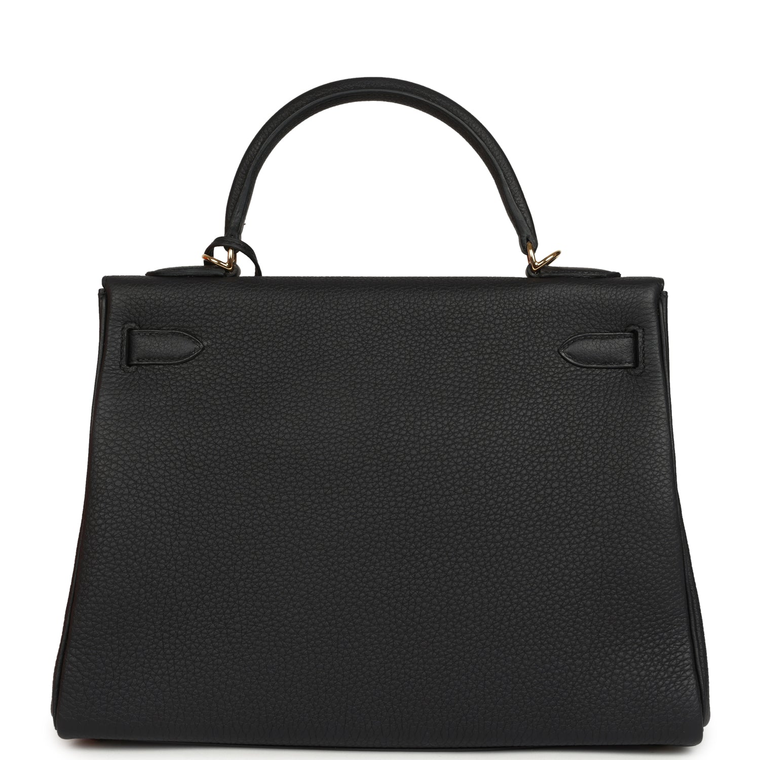 Hermes Kelly Retourne 32 Black Togo Gold Hardware