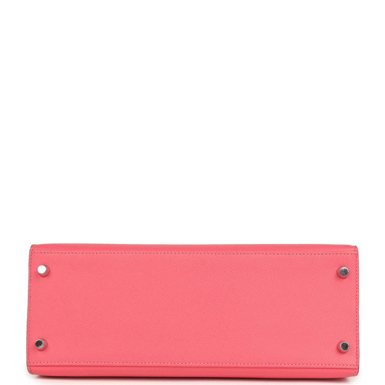 Pre-owned Hermes Kelly Sellier 28 Rose Azalee Epsom Palladium Hardware