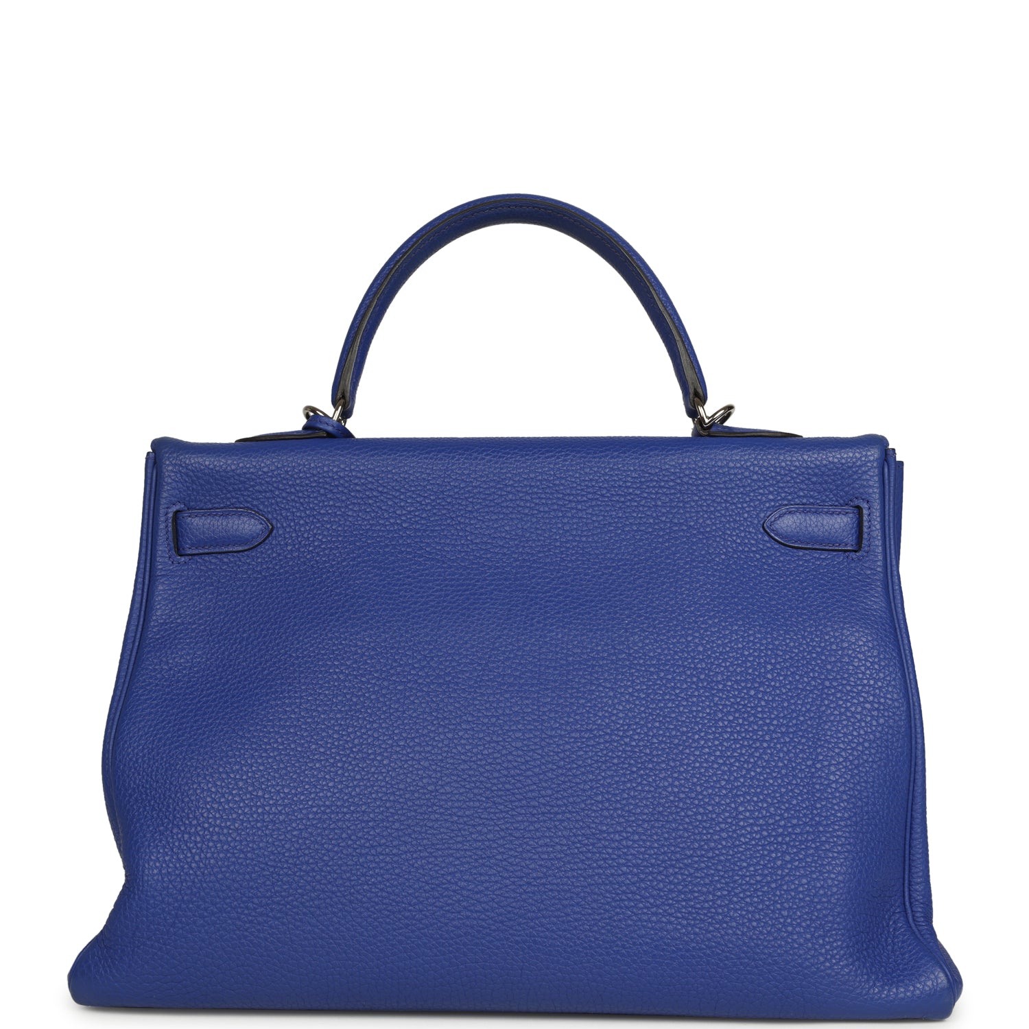 Pre-owned Hermes Kelly Retourne 35 Bleu Electric Togo Palladium Hardware