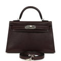 Hermes Kelly Sellier 20 Rouge Sellier Chevre Chamkila Palladium Hardware