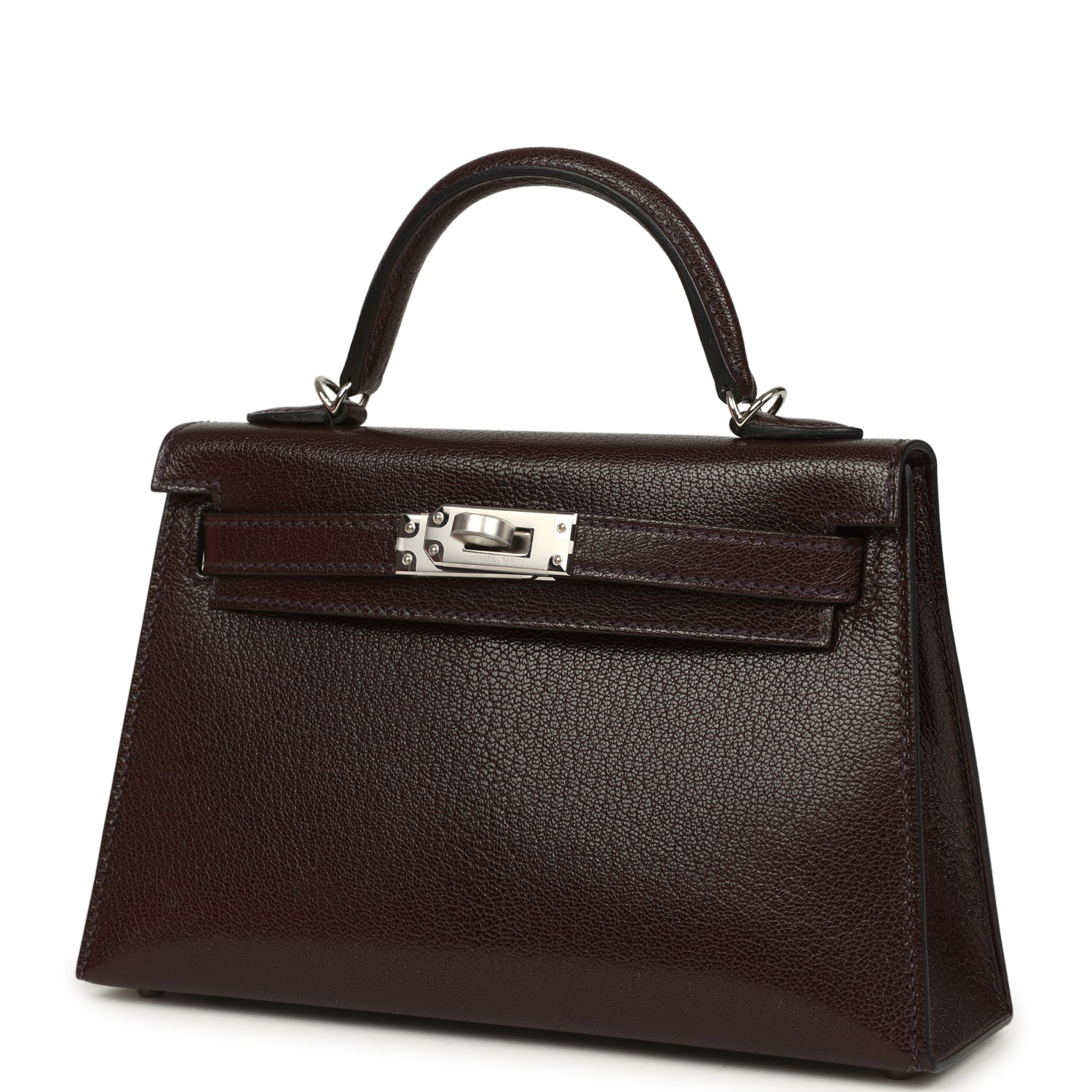 Hermes Kelly Sellier 20 Rouge Sellier Chevre Chamkila Palladium Hardware