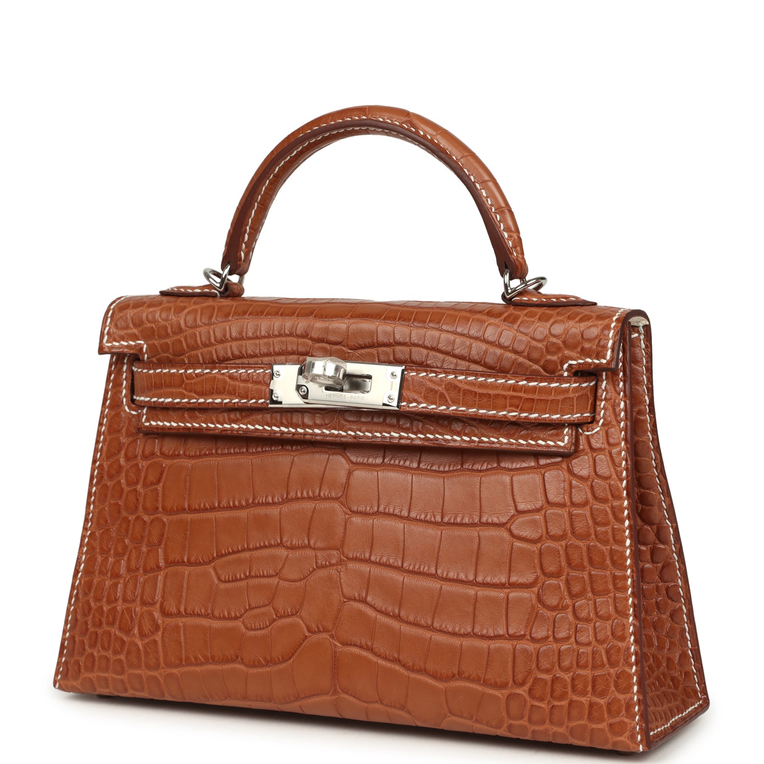 Hermes Special Order (HSS) Kelly Sellier 20 Gold Verso Matte Alligator Palladium Hardware