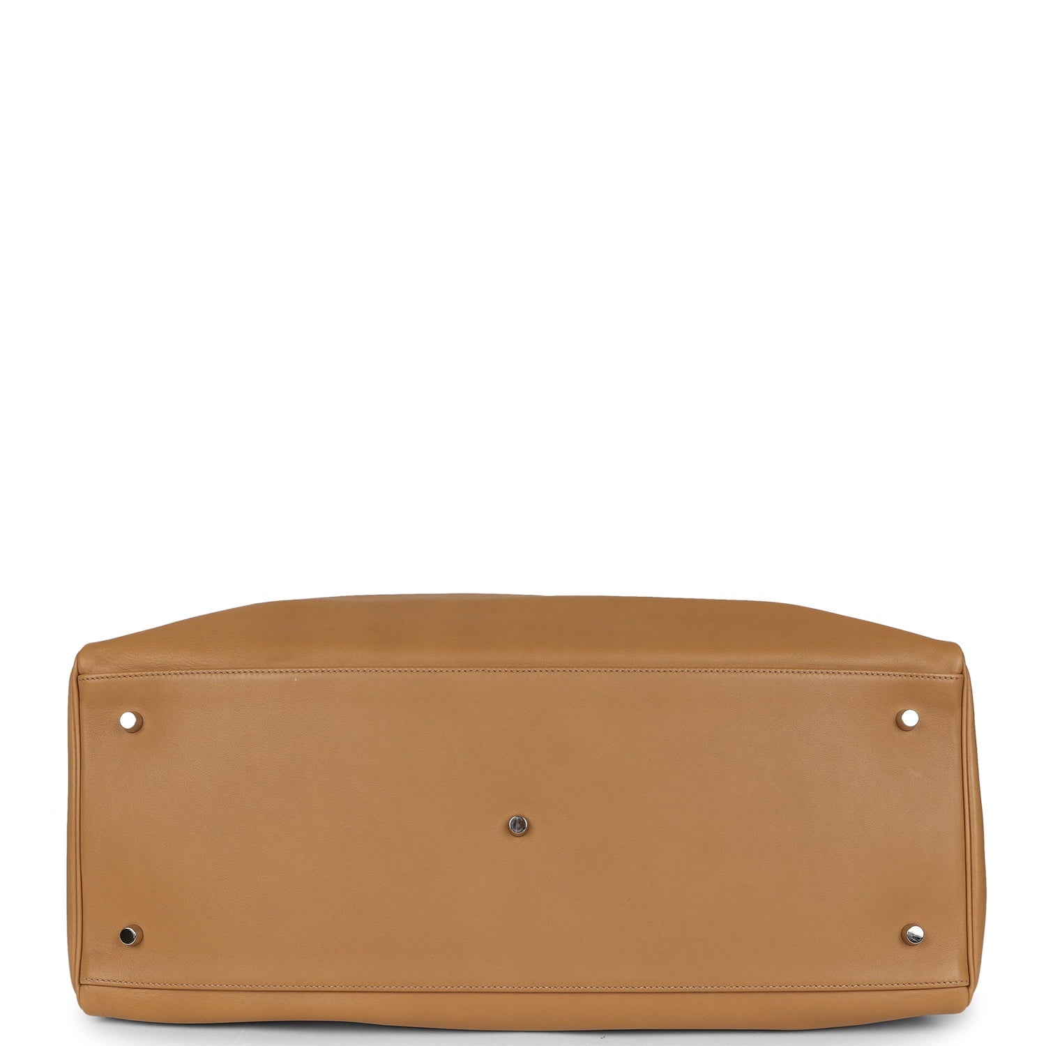 Pre-owned Hermes Kelly Relax 50 Camel Sikkim Palladium Hardware