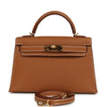 Pre-owned Hermes Kelly Sellier 20 Gold Epsom Gold Hardware