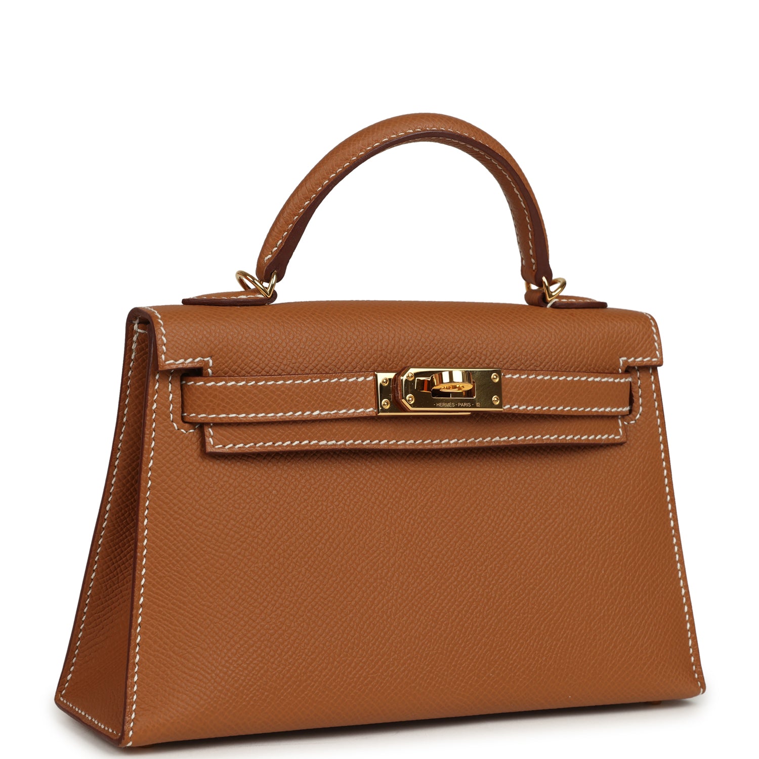Pre-owned Hermes Kelly Sellier 20 Gold Epsom Gold Hardware
