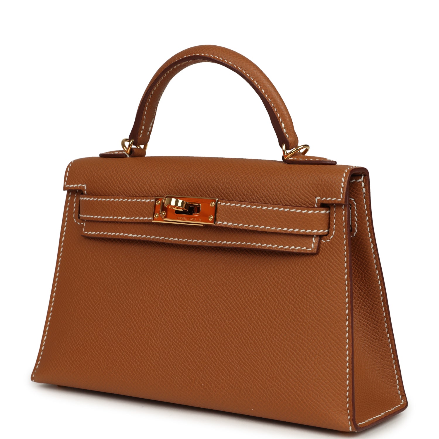 Pre-owned Hermes Kelly Sellier 20 Gold Epsom Gold Hardware